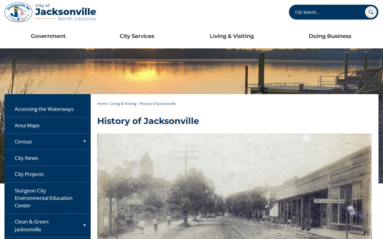 Onslow County city directory context from Jacksonville history